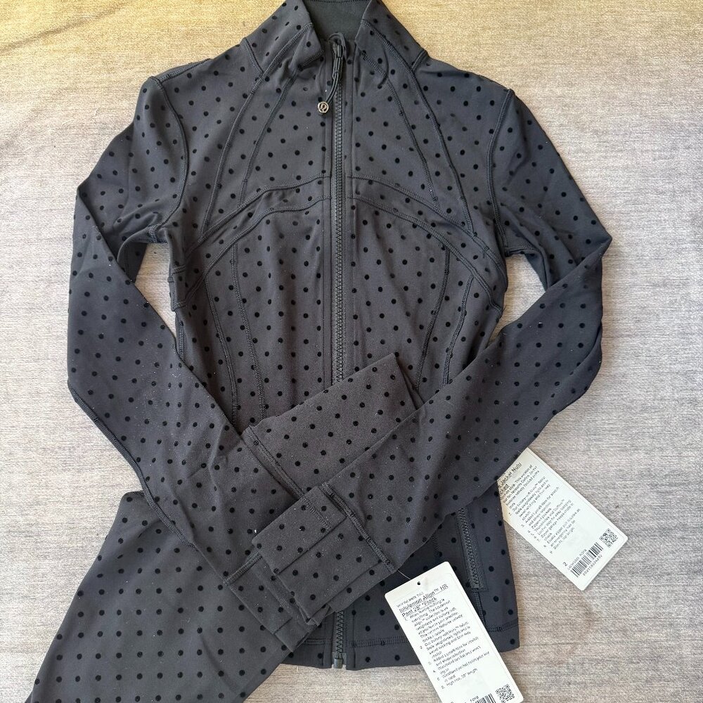 NWT Lululemon Flocked Polka Dot Bundle sz 4 Define Jacket + Align 25 in legging